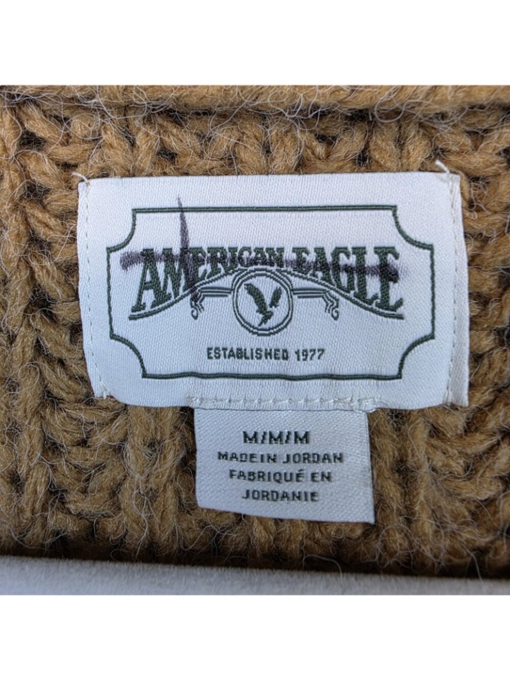 American Eagle Outfitters Cardigan Sweater Womens Medium Brown Chunky Knit - Picture 3 of 11